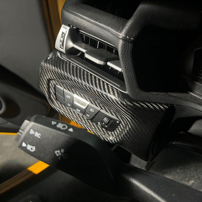 2020-Up Toyota Supra Carbon Fiber JDM Factory Style Headlight Switch Cover image 12