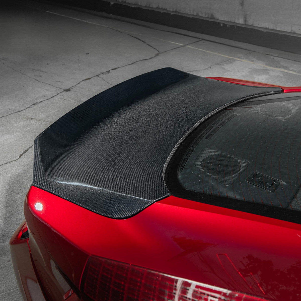 2024-Up Ford Mustang Carbon Fiber Replacement Rear Trunk with Integrated Ducktail Spoiler image 13