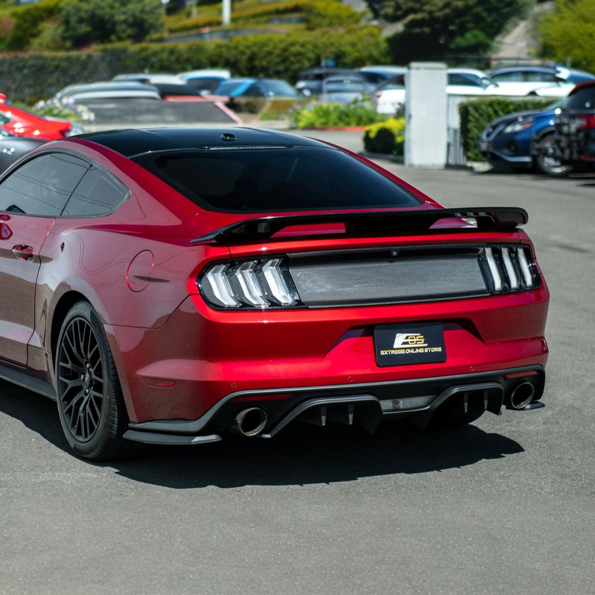 2015-2017 Ford Mustang Carbon Fiber Factory Style Rear Trunk Deck Lid Applique Panel Cover Overlay image 5