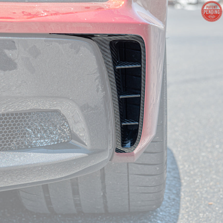 Chevrolet Corvette C8 Z06 DRY CARBON FIBER Rear Side Vent Cover image 3