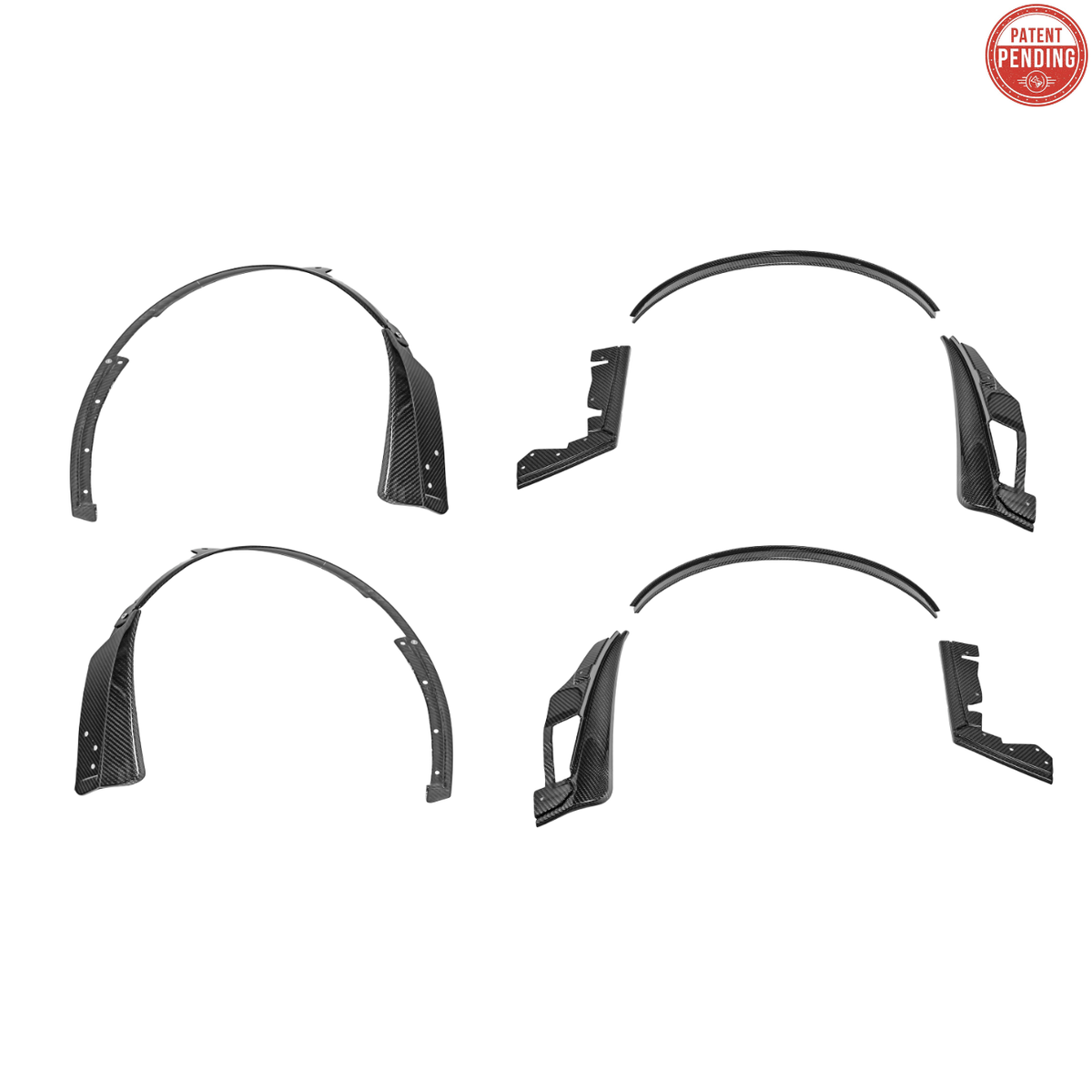 2024+ Ford Mustang DRY CARBON FIBER Fender Flares Mud Flap image 2