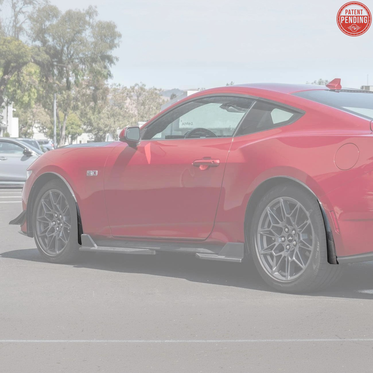 2024+ Ford Mustang Dry Carbon Fiber Mud Flap image 1