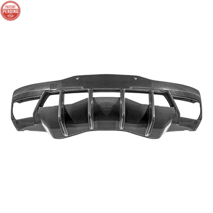 2020-Up Corvette C8 DRY CARBON FIBER Rear Bumper Diffuser Quad Exit image 2