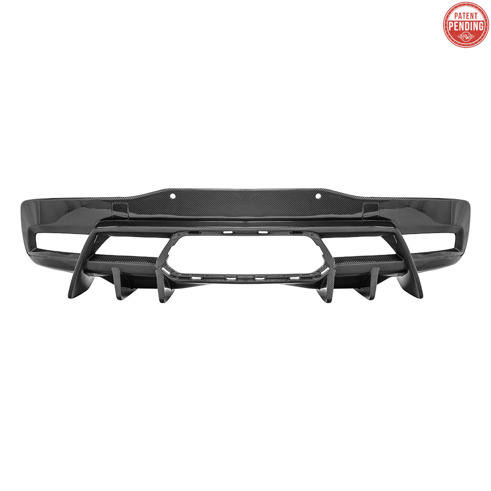 2023-Up Corvette C8 Z06 dry CARBON FIBER Rear Bumper Finned Diffuser image 2
