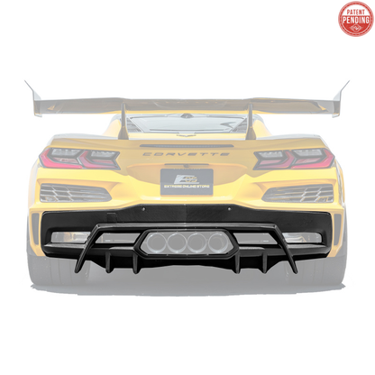 2023-Up Corvette C8 Z06 dry CARBON FIBER Rear Bumper Finned Diffuser image 1