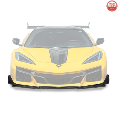 2023-Up Corvette C8 Z06 Z07 DRY CARBON FIBER Extended Package Front Lip & Canards image 1