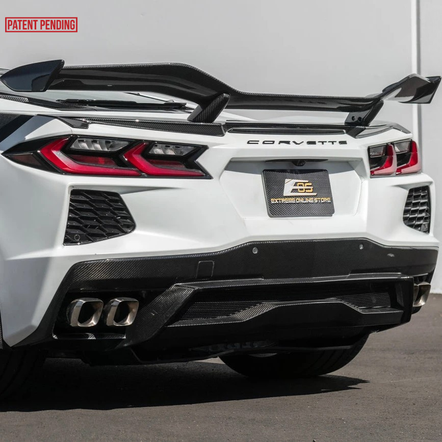 Z06 Conversion Corvette C8 All Model DRY CARBON FIBER Rear High Wing image 3