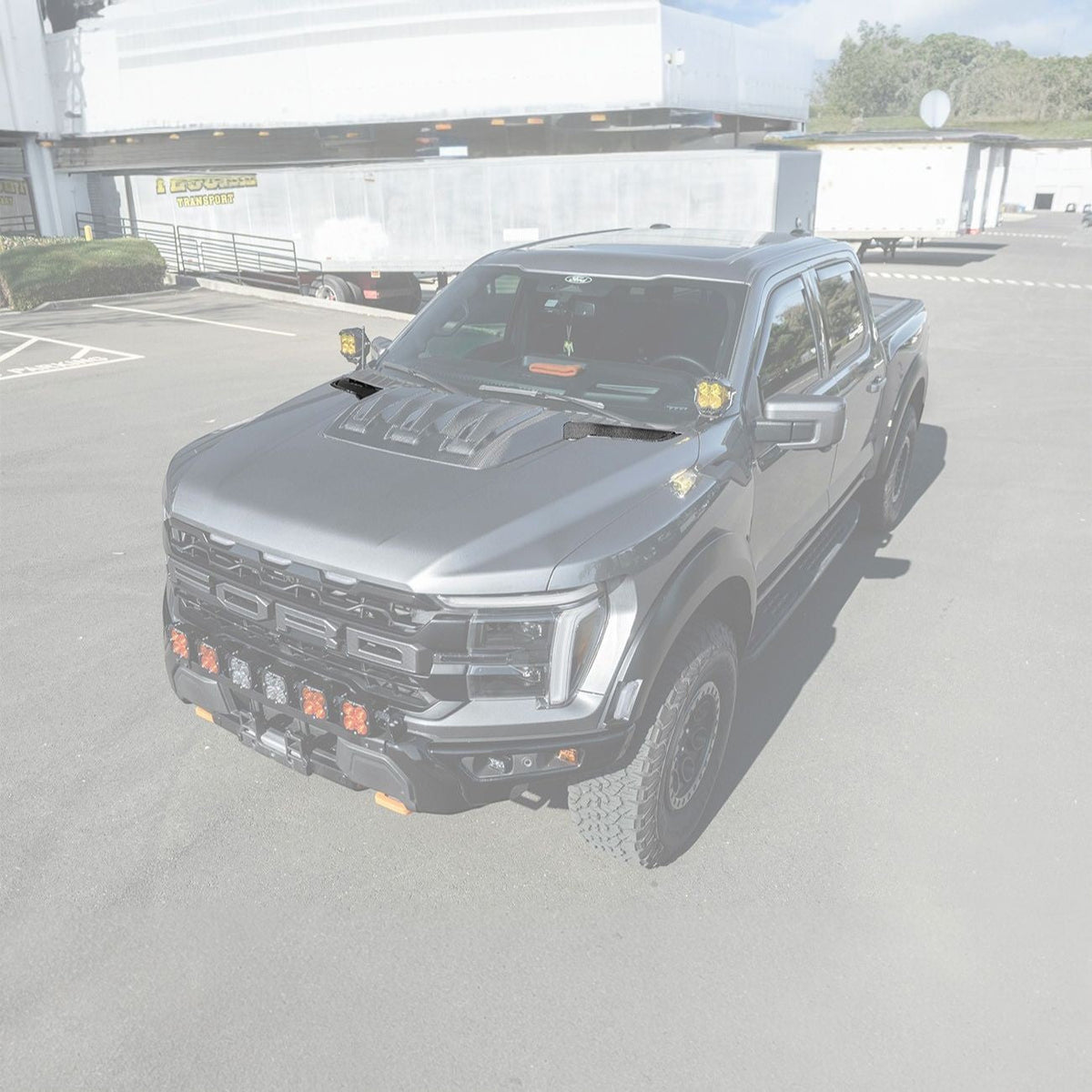 2021-Up Ford F-150 Carbon Fiber Raptor R Style Front Hood Vent Side Trim Bezel Replacements image 5