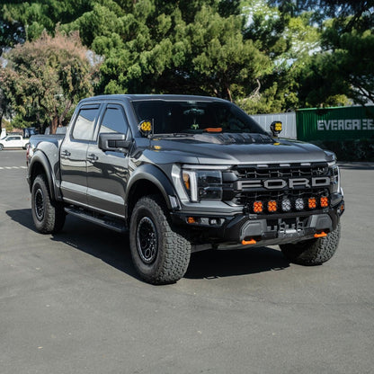 2021-Up Ford F-150 Carbon Fiber Raptor R Style Front Hood Vent Side Trim Bezel Replacements image 7