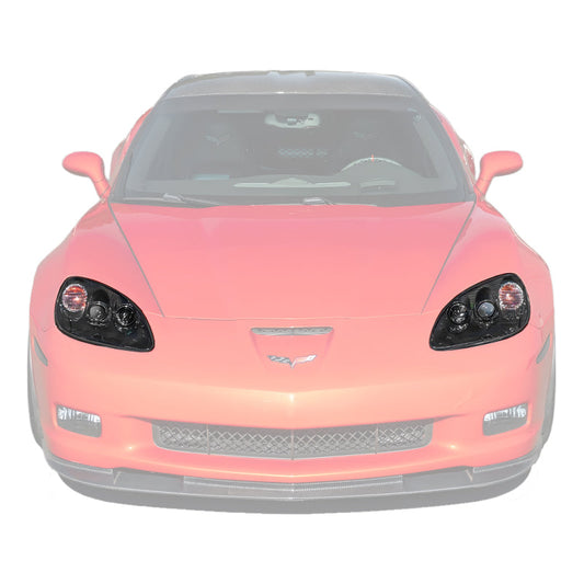 2005-13 Corvette C6 Replacment DRY CARBON FIBER Headlights Housing image 1