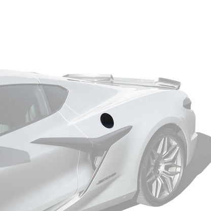 2020-Up Corvette C8 | DRY CARBON FIBER Side Fender Fuel Tank Gas Lid Cover image 1