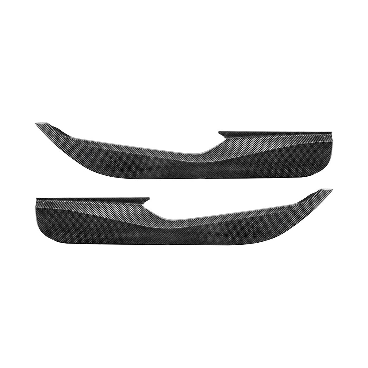 Corvette C8 Dry Carbon Fiber Interior Front Lower Door Kick Panel Cover Overlays image 13