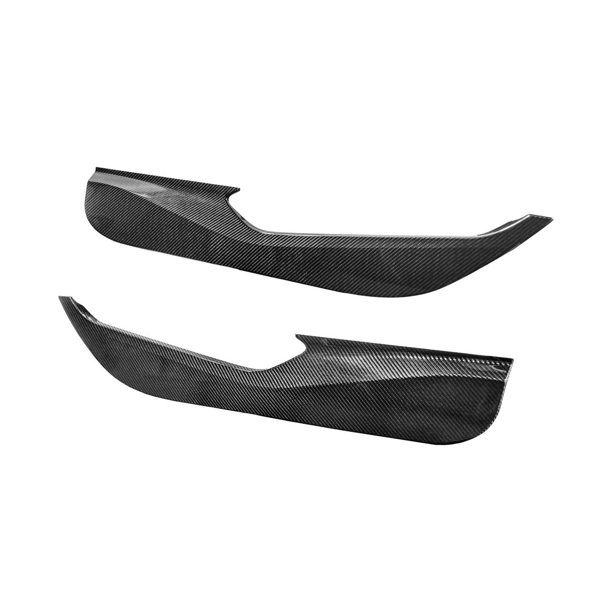 Corvette C8 Dry Carbon Fiber Interior Front Lower Door Kick Panel Cover Overlays image 15