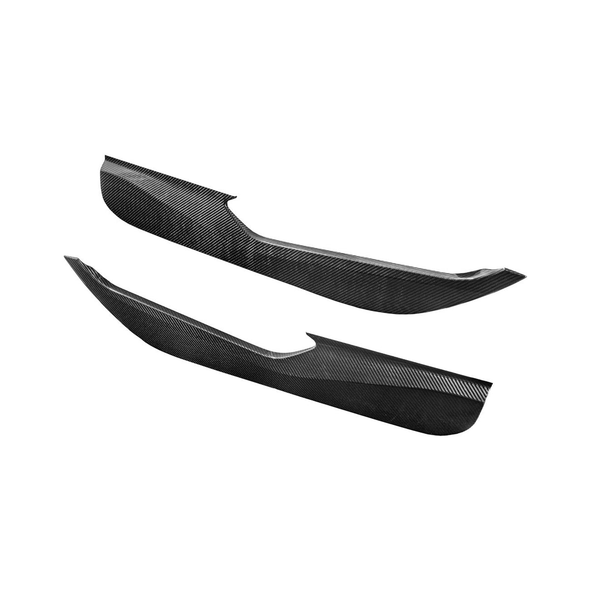 Corvette C8 Dry Carbon Fiber Interior Front Lower Door Kick Panel Cover Overlays image 16