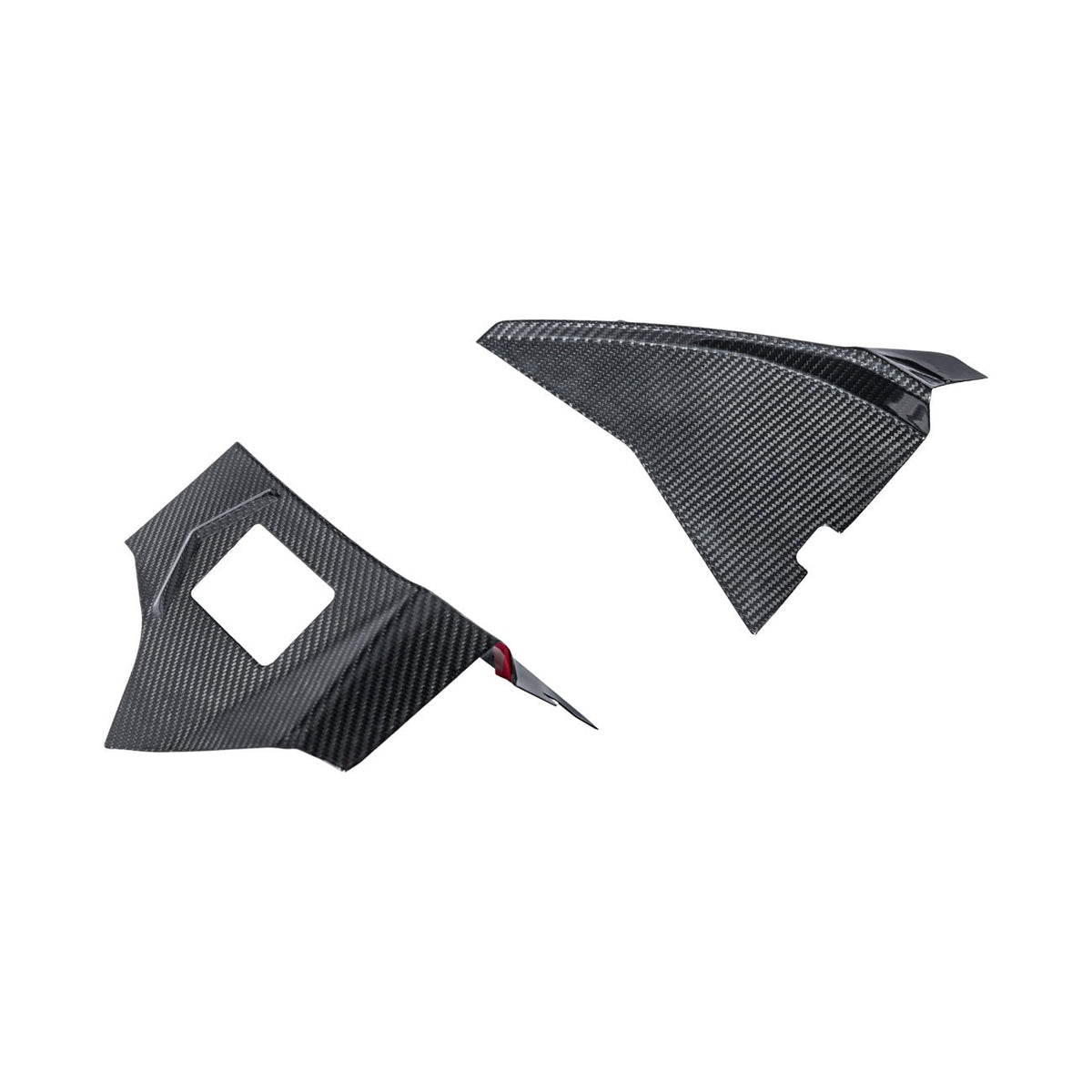 Corvette C8 Dry Carbon Fiber Rear Hatch Hinge Pillar Trim Cover Overlays image 13