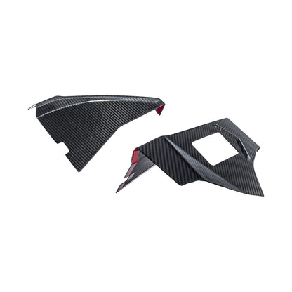 Corvette C8 Dry Carbon Fiber Rear Hatch Hinge Pillar Trim Cover Overlays image 14