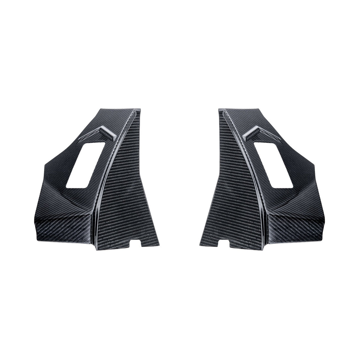 Corvette C8 Dry Carbon Fiber Rear Hatch Hinge Pillar Trim Cover Overlays image 16