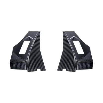 Corvette C8 Dry Carbon Fiber Rear Hatch Hinge Pillar Trim Cover Overlays image 16