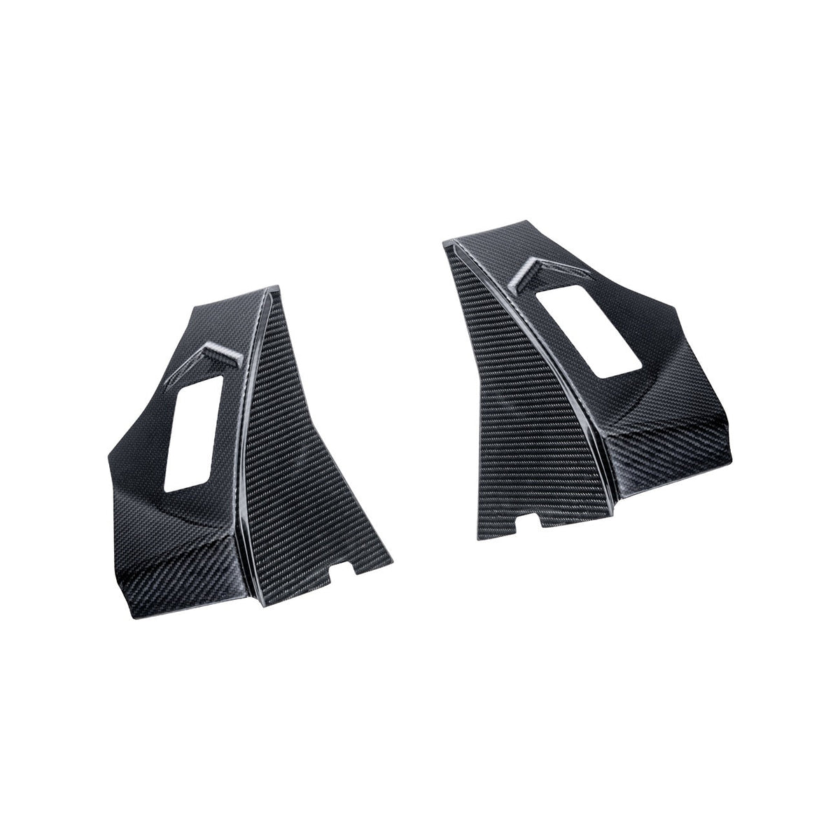 Corvette C8 Dry Carbon Fiber Rear Hatch Hinge Pillar Trim Cover Overlays image 17