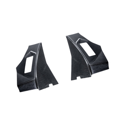 Corvette C8 Dry Carbon Fiber Rear Hatch Hinge Pillar Trim Cover Overlays image 17
