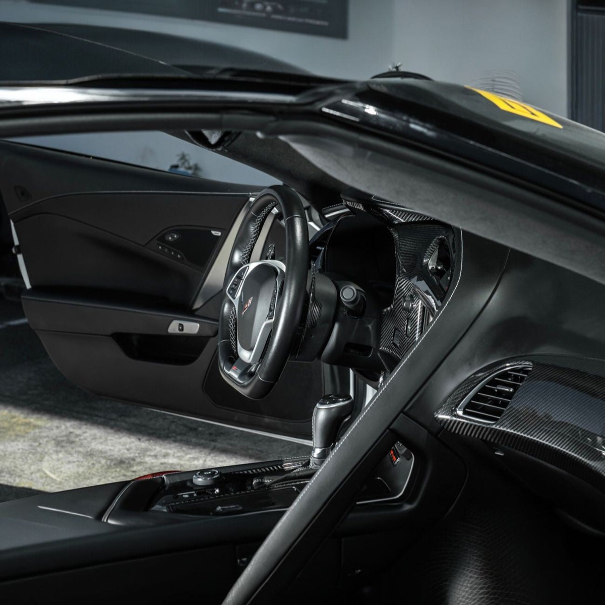 Corvette C7 Carbon Fiber Factory Extended Style Paddle Shifter Extensions image 5