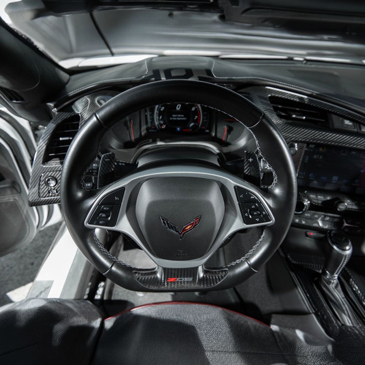 Corvette C7 Carbon Fiber Factory Extended Style Paddle Shifter Extensions image 9