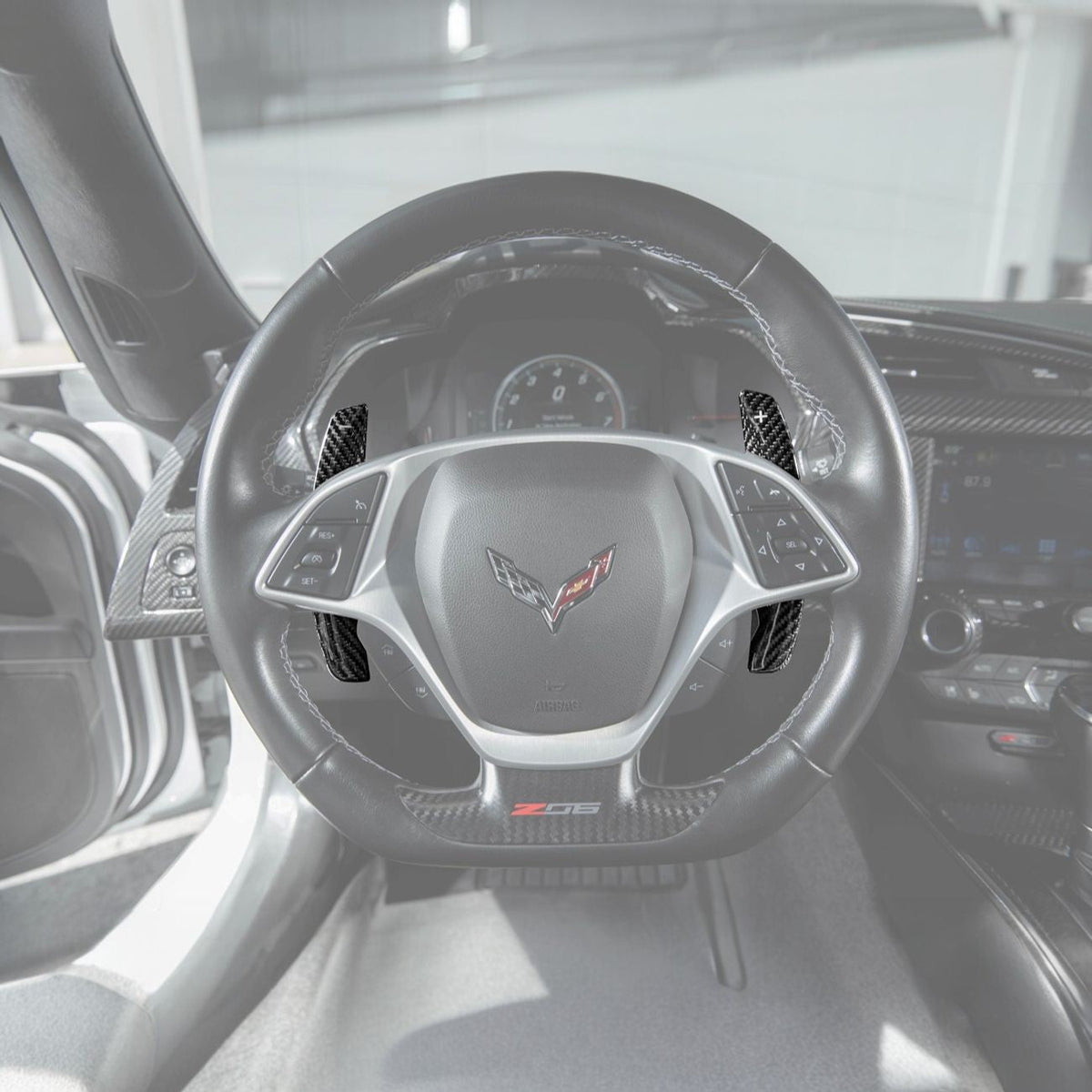 Corvette C7 Carbon Fiber Factory Extended Style Paddle Shifter Extensions image 11
