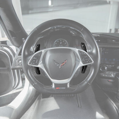 Corvette C7 Carbon Fiber Factory Extended Style Paddle Shifter Extensions image 11