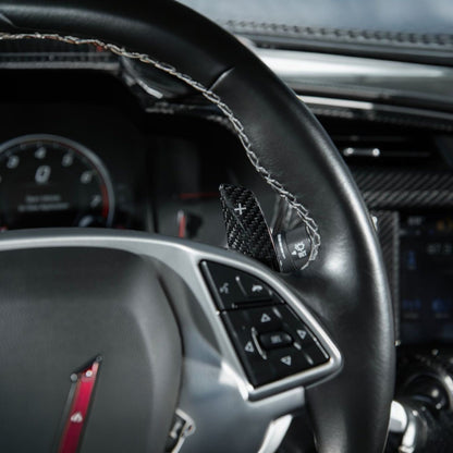Corvette C7 Carbon Fiber Factory Extended Style Paddle Shifter Extensions image 13