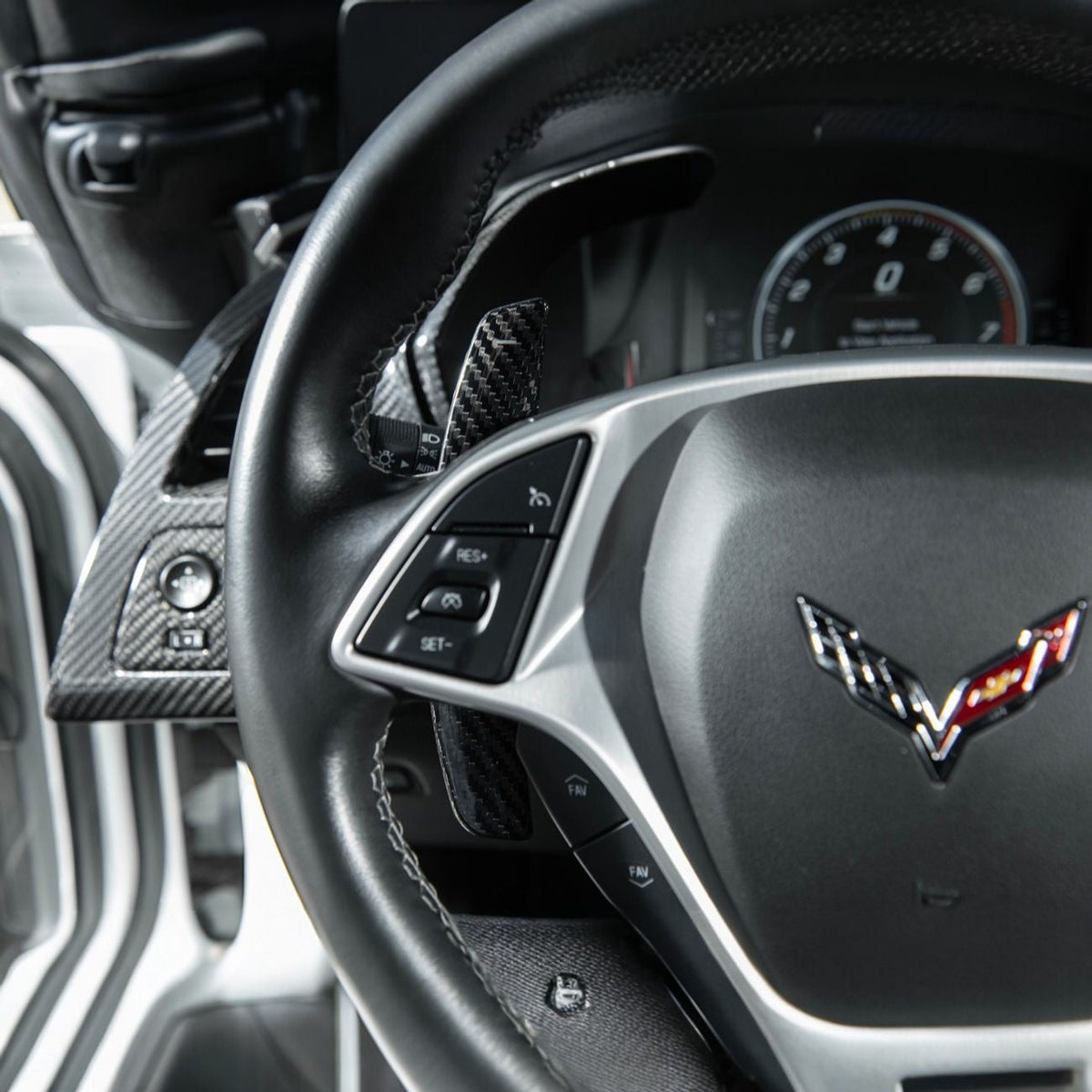 Corvette C7 Carbon Fiber Factory Extended Style Paddle Shifter Extensions image 15