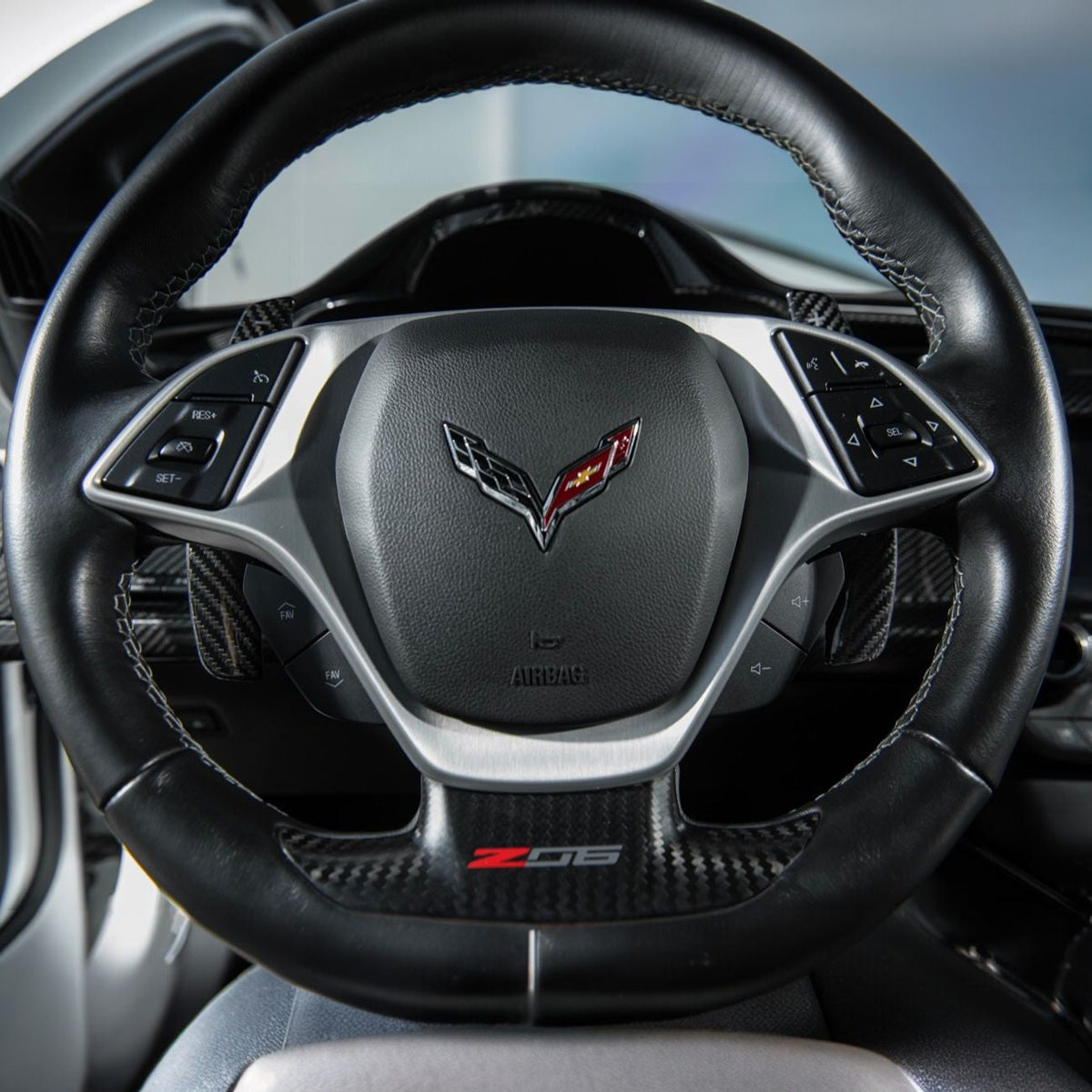 Corvette C7 Carbon Fiber Factory Extended Style Paddle Shifter Extensions image 17