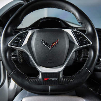 Corvette C7 Carbon Fiber Factory Extended Style Paddle Shifter Extensions image 17
