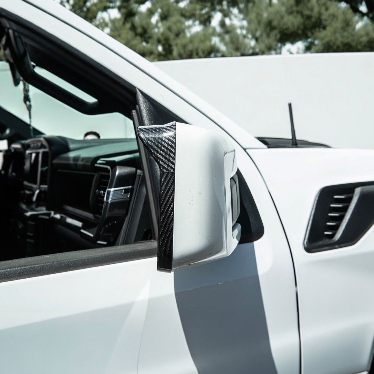 2021-Up Ford F-150 Carbon Fiber Factory Style Side Mirror Frame image 7