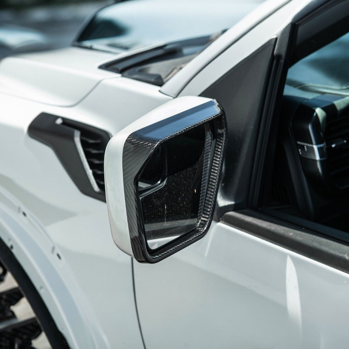 2021-Up Ford F-150 Carbon Fiber Factory Style Side Mirror Frame image 9