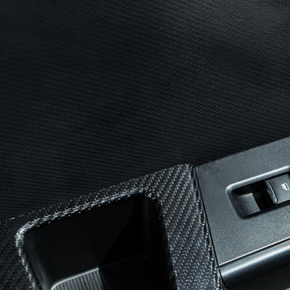 2021-2026 Ford F-150 / F-150 Lightning Dry Carbon Fiber Rear Door Side Storage Cup Holder Cover Overlays image 10
