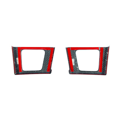 2021-2026 Ford F-150 / F-150 Lightning Dry Carbon Fiber Rear Door Side Storage Cup Holder Cover Overlays image 18