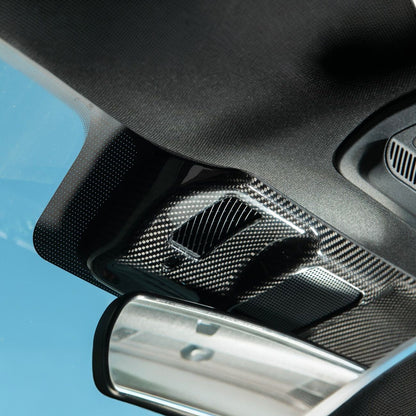 2021-Up Ford F-150 Dry Carbon Fiber Overhead Console Reading Light Panel Cover Overlay image 5