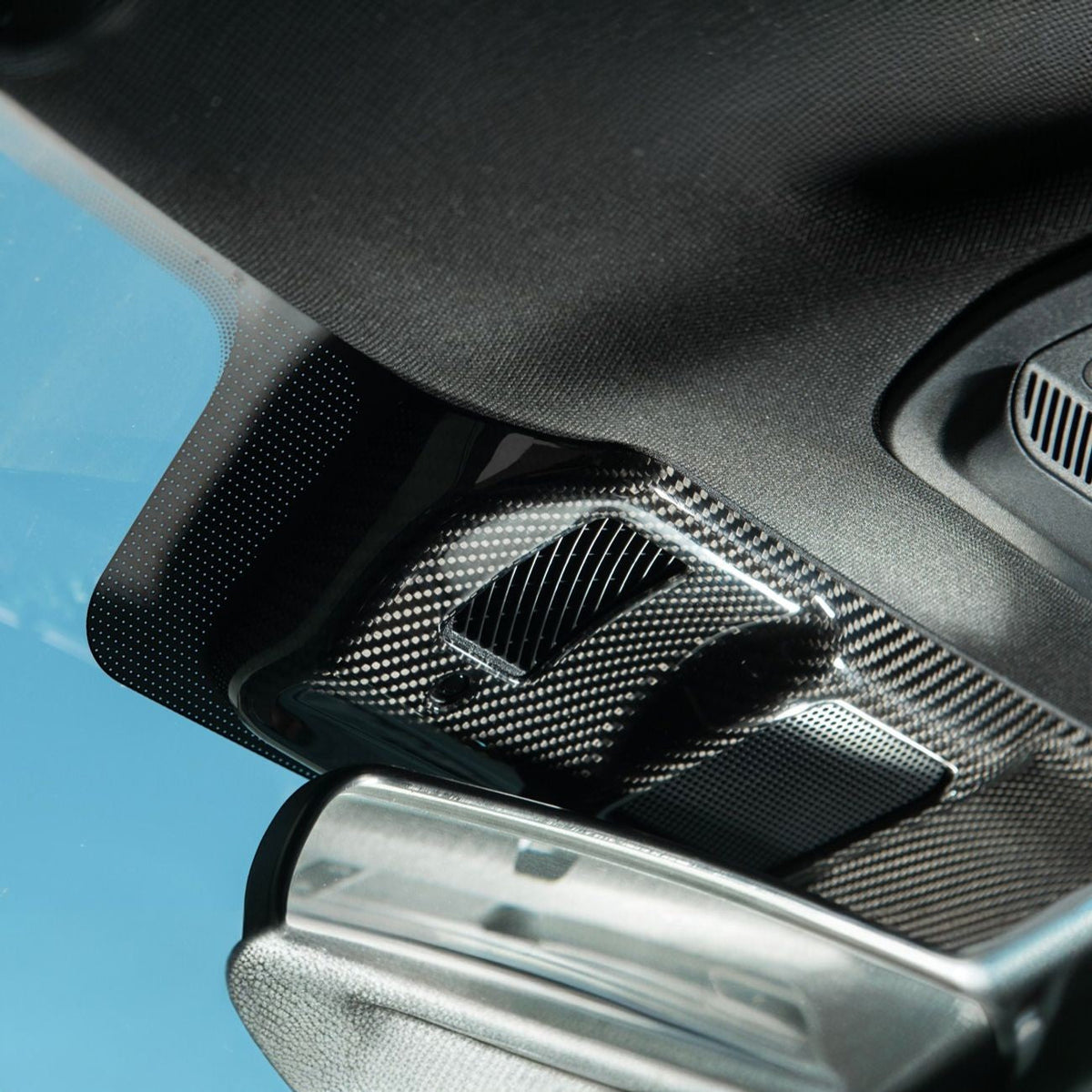 2021-Up Ford F-150 / F-150 Lightning Dry Carbon Fiber Rear View Mirror Panel Cover Overlays image 5