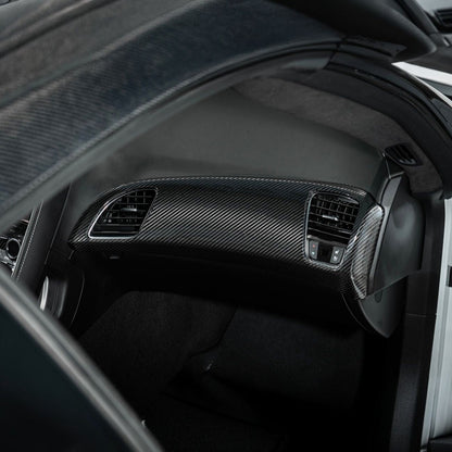 Corvette C7 Dry Carbon Fiber Passenger Side Dash Air Duct Vent Panel Cover image 5