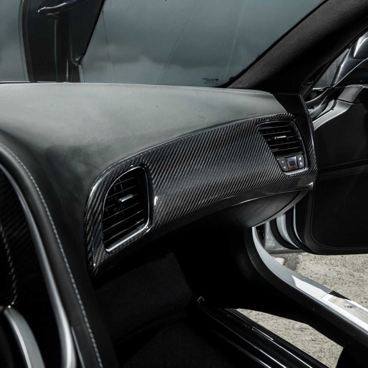 Corvette C7 Dry Carbon Fiber Passenger Side Dash Air Duct Vent Panel Cover image 6
