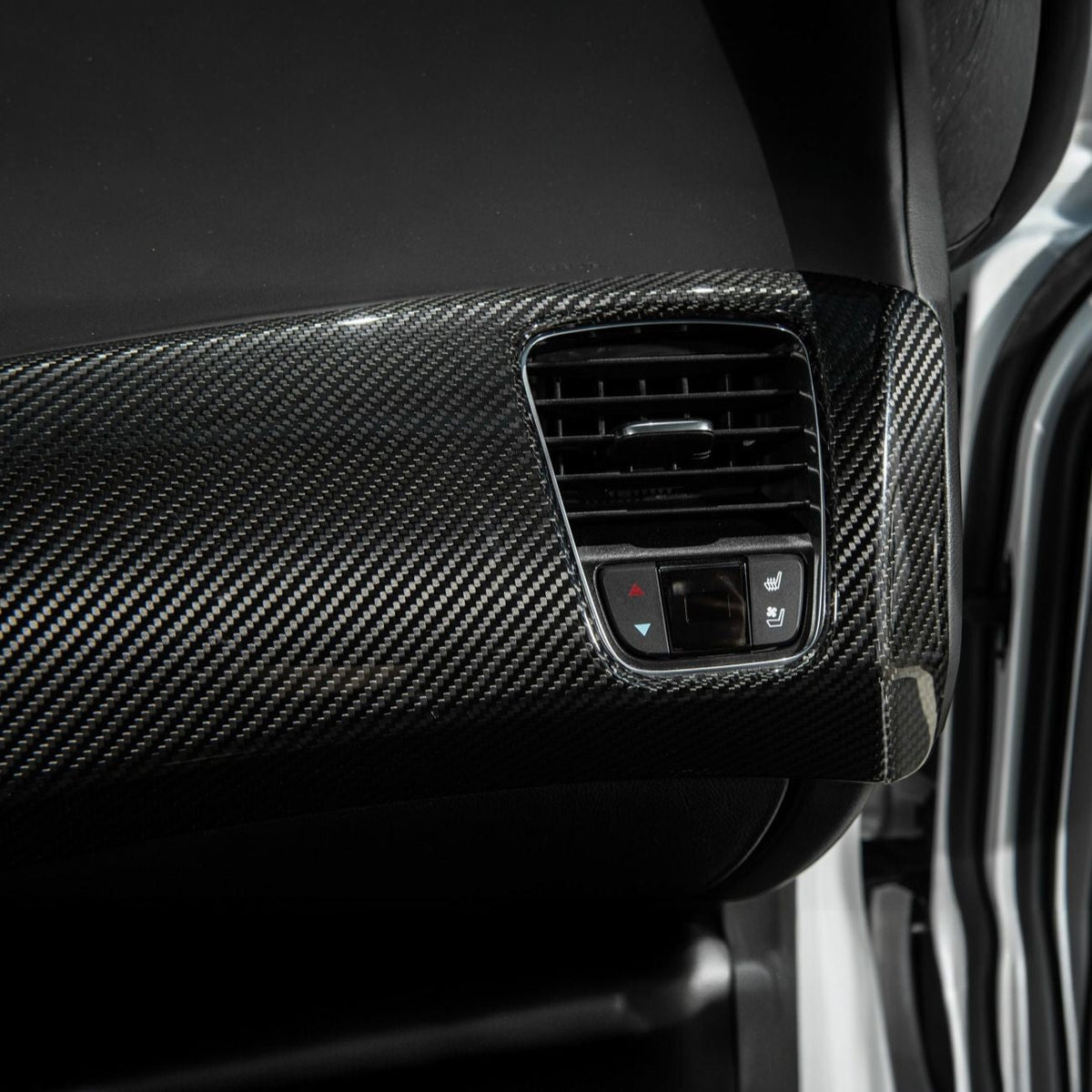 Corvette C7 Dry Carbon Fiber Passenger Side Dash Air Duct Vent Panel Cover image 7