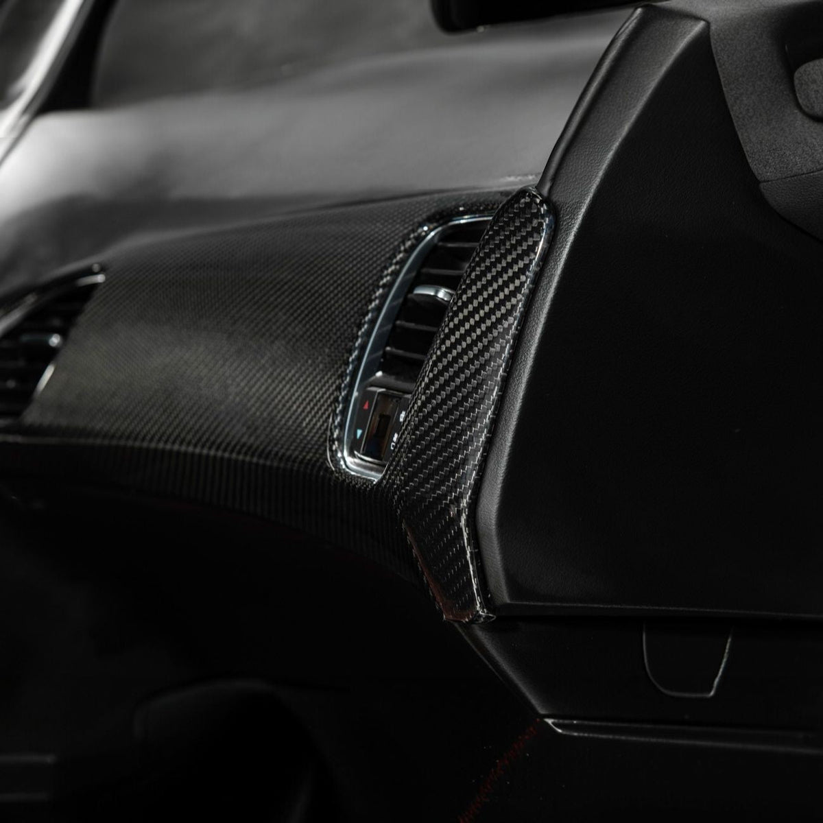 Corvette C7 Dry Carbon Fiber Passenger Side Dash Air Duct Vent Panel Cover image 9