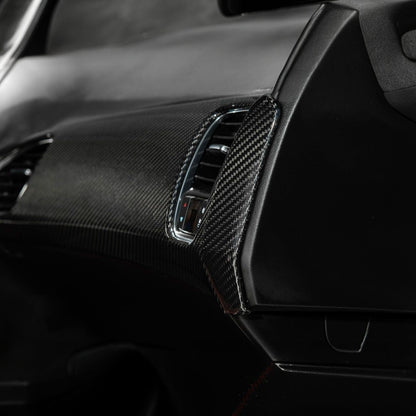 Corvette C7 Dry Carbon Fiber Passenger Side Dash Air Duct Vent Panel Cover image 9