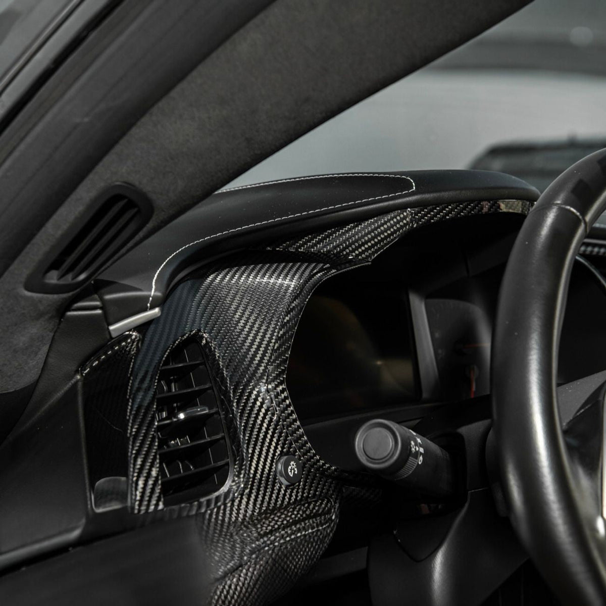 Corvette C7 Dry Carbon Fiber Driver Instrument Panel Trim Cover image 5