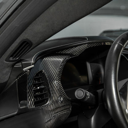 Corvette C7 Dry Carbon Fiber Driver Instrument Panel Trim Cover image 5