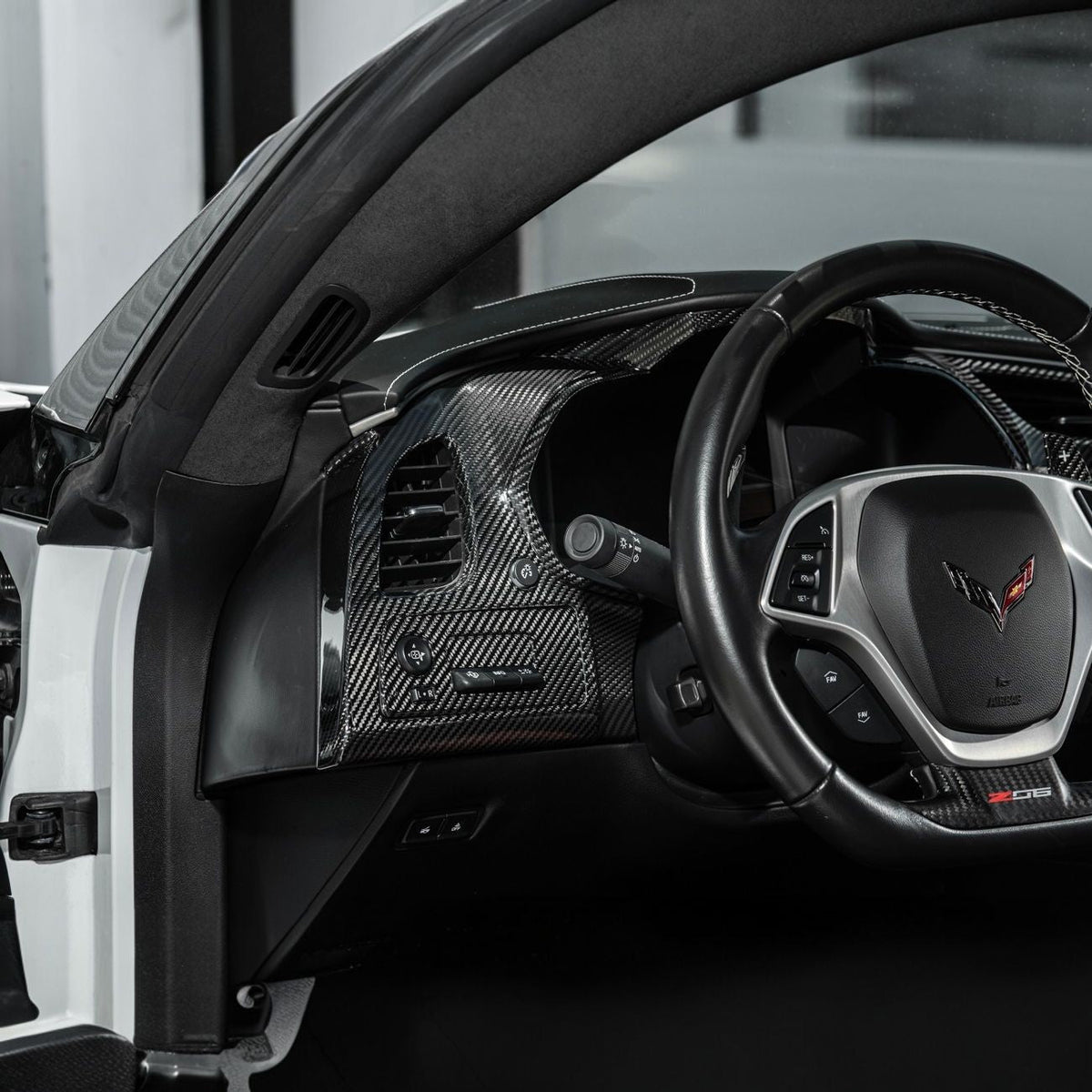 Corvette C7 Dry Carbon Fiber Driver Instrument Panel Trim Cover image 6