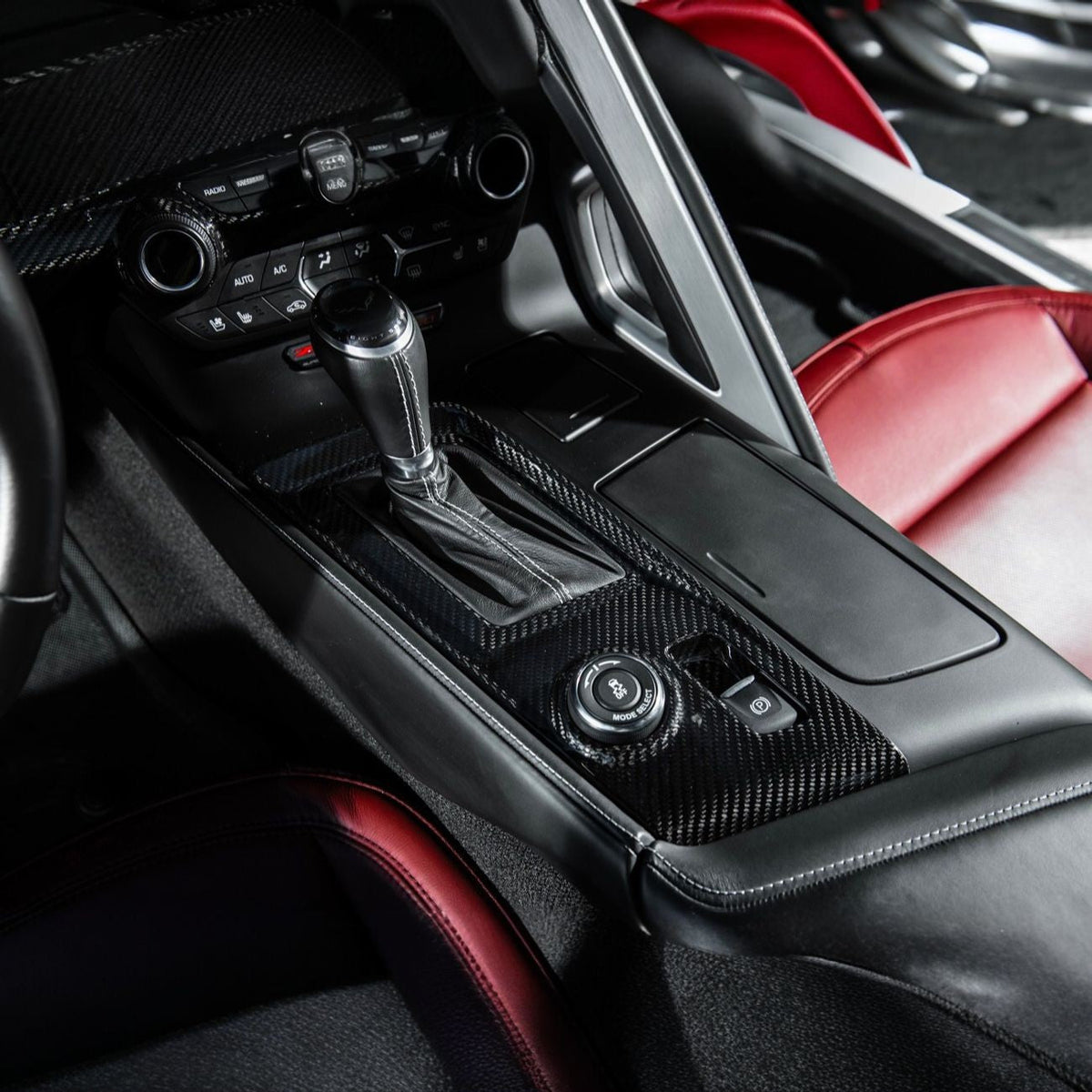 Corvette C7 Dry Carbon Fiber Center Console Shifter Trim Plate Cover Overlay image 5