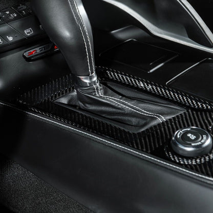 Corvette C7 Dry Carbon Fiber Center Console Shifter Trim Plate Cover Overlay image 7