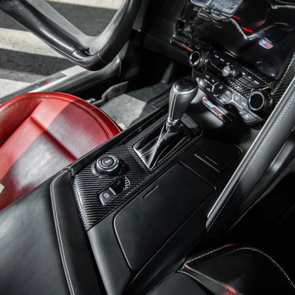 Corvette C7 Dry Carbon Fiber Center Console Shifter Trim Plate Cover Overlay image 8
