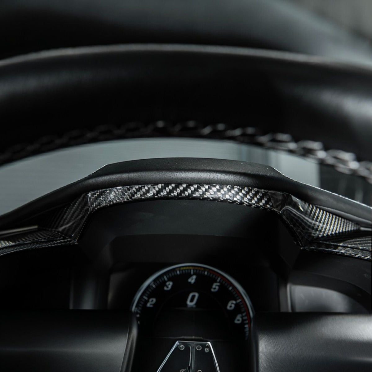 Corvette C7 Dry Carbon Fiber Gauge Cluster Trim Cover Set image 4